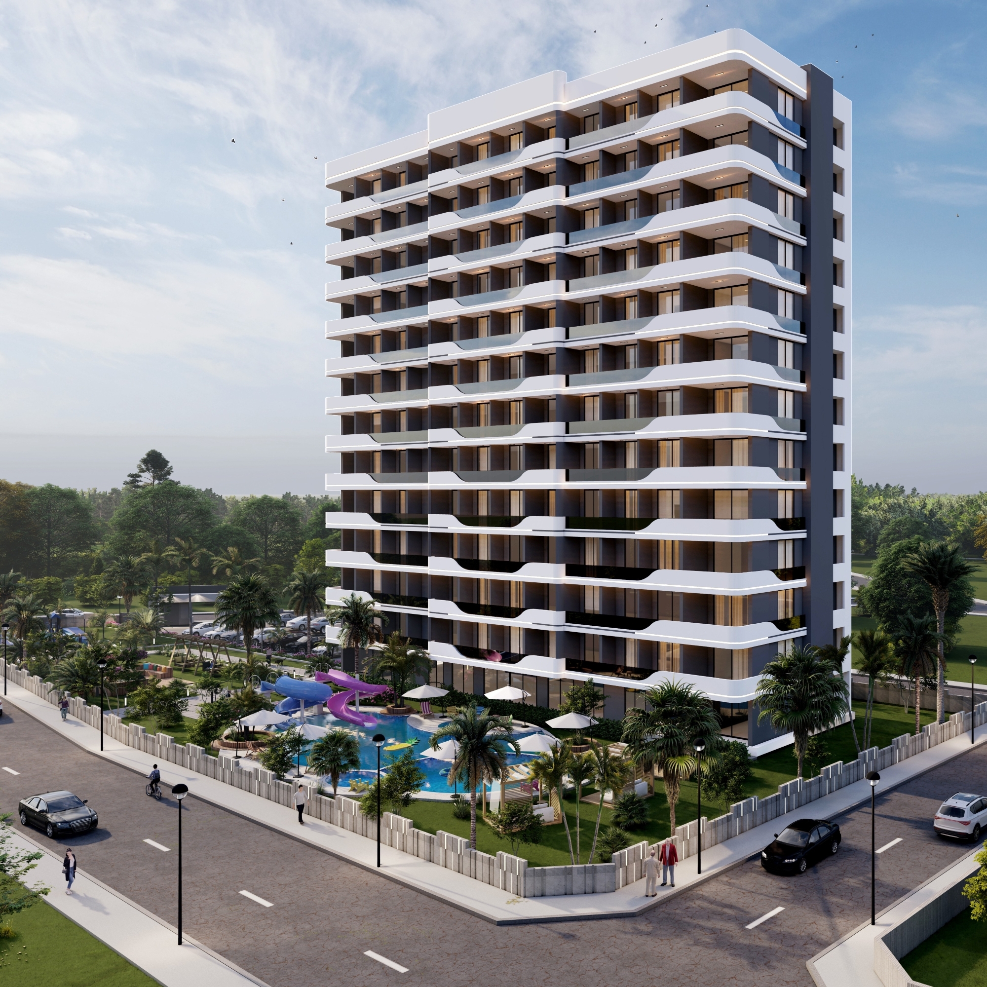 Luxury 1+1 Apartment with Sea and Mountain Views in Mersin