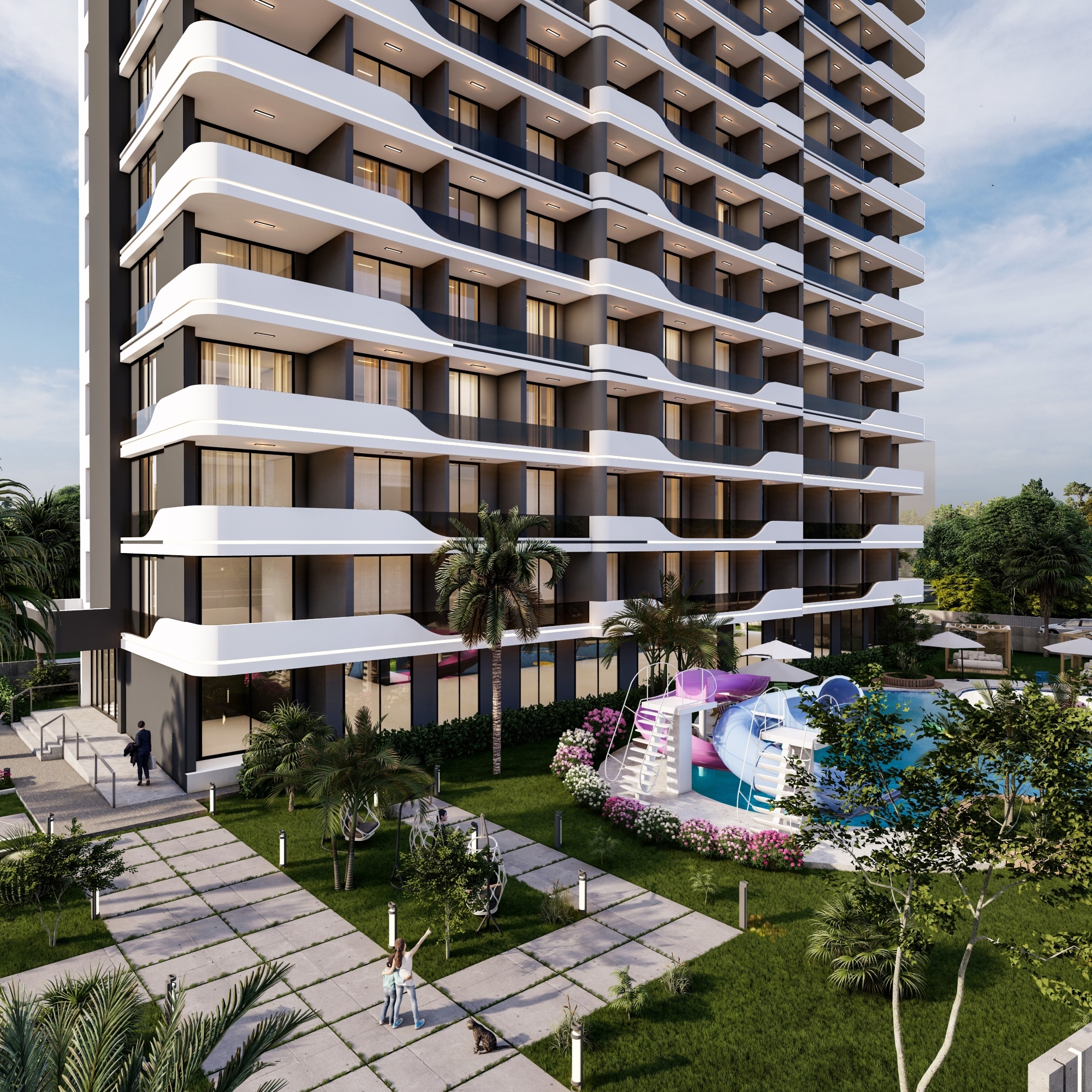 Luxury 1+1 Apartment with Sea and Mountain Views in Mersin