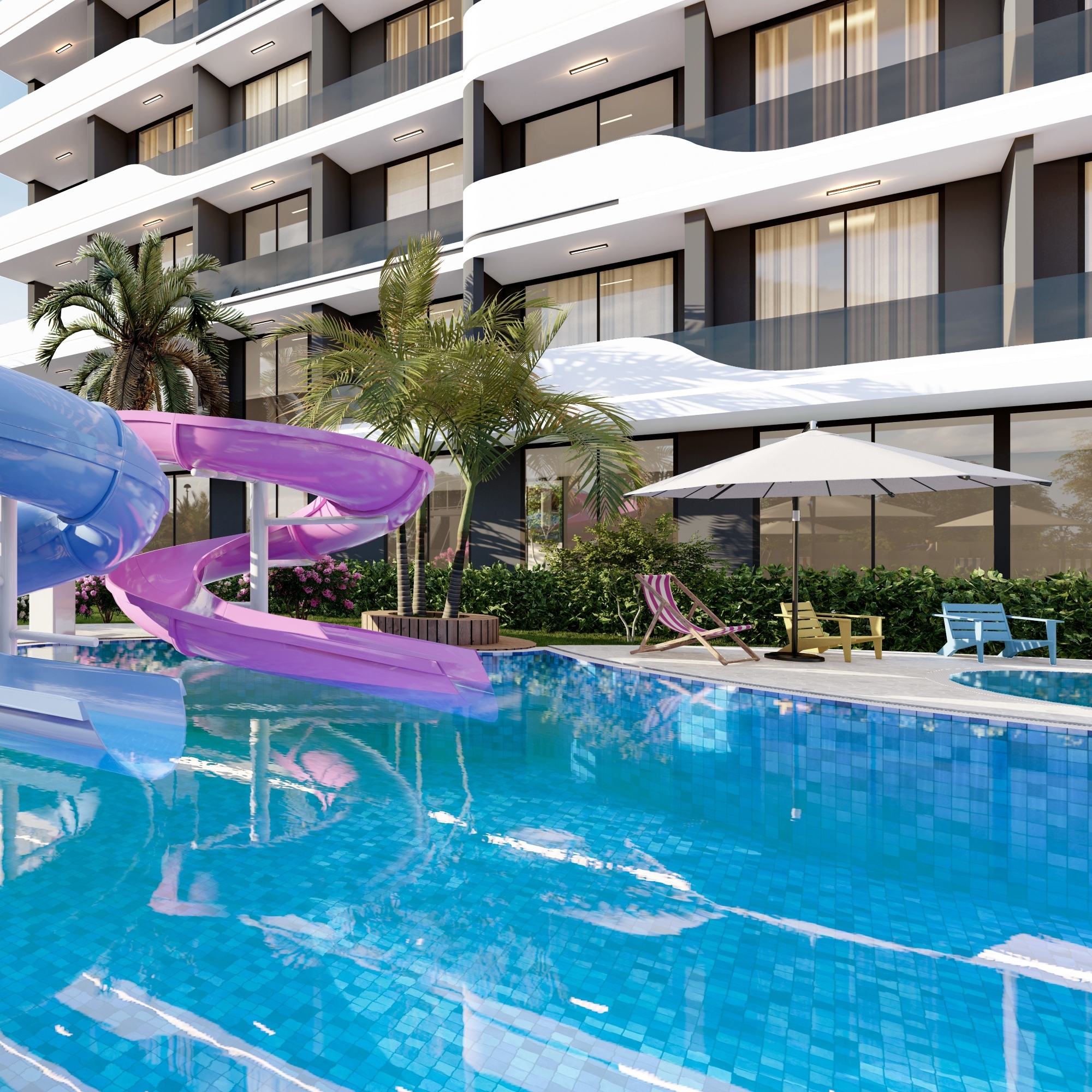 Luxury 1+1 Apartment with Sea and Mountain Views in Mersin