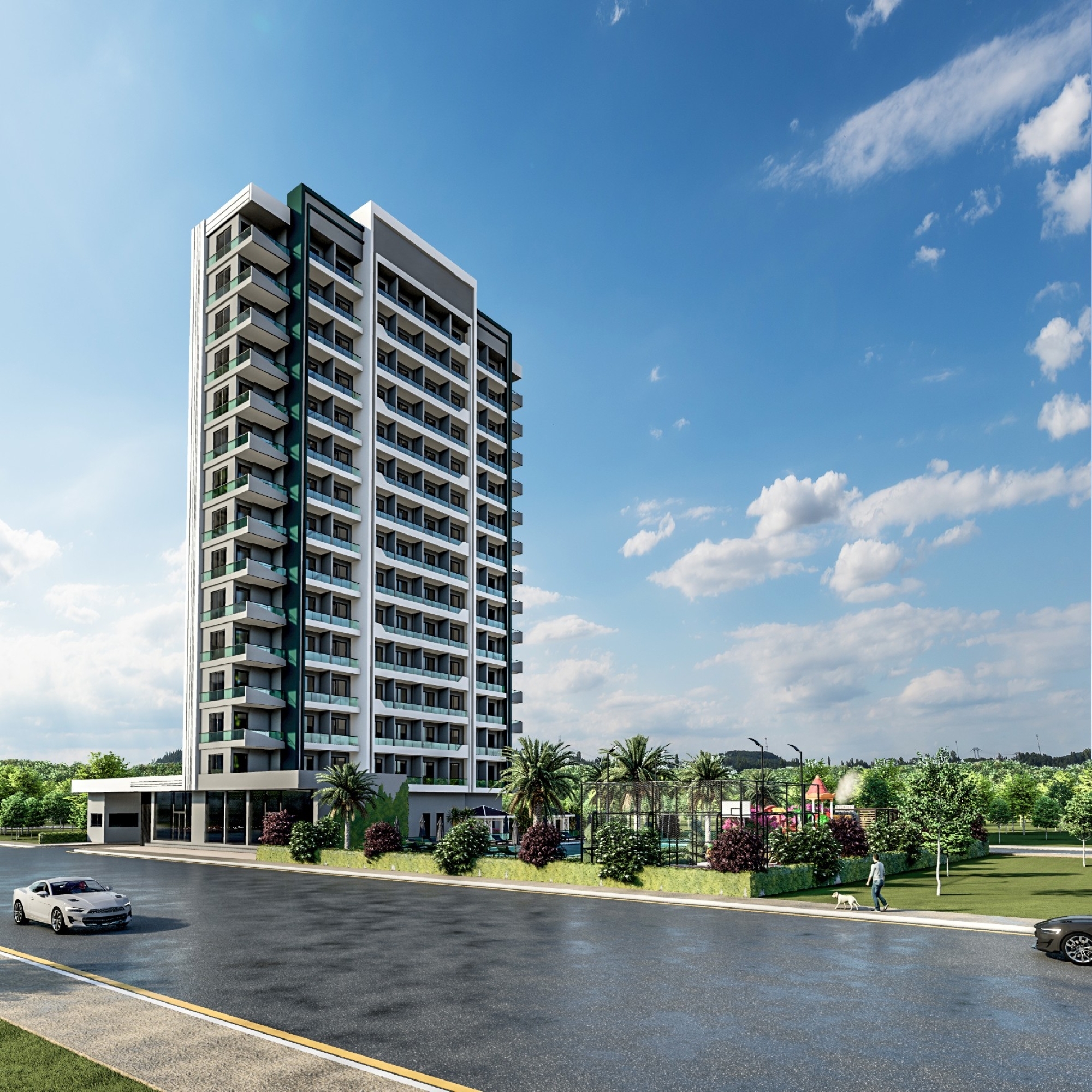 Luxury 1+1 Apartment with Sea and Mountain Views in Tece, Mersin