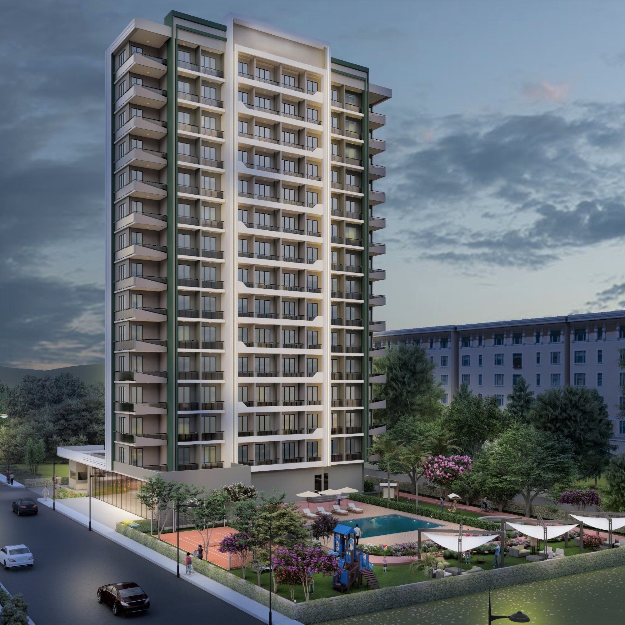 Luxury 1+1 Apartment with Sea and Mountain Views in Tece, Mersin
