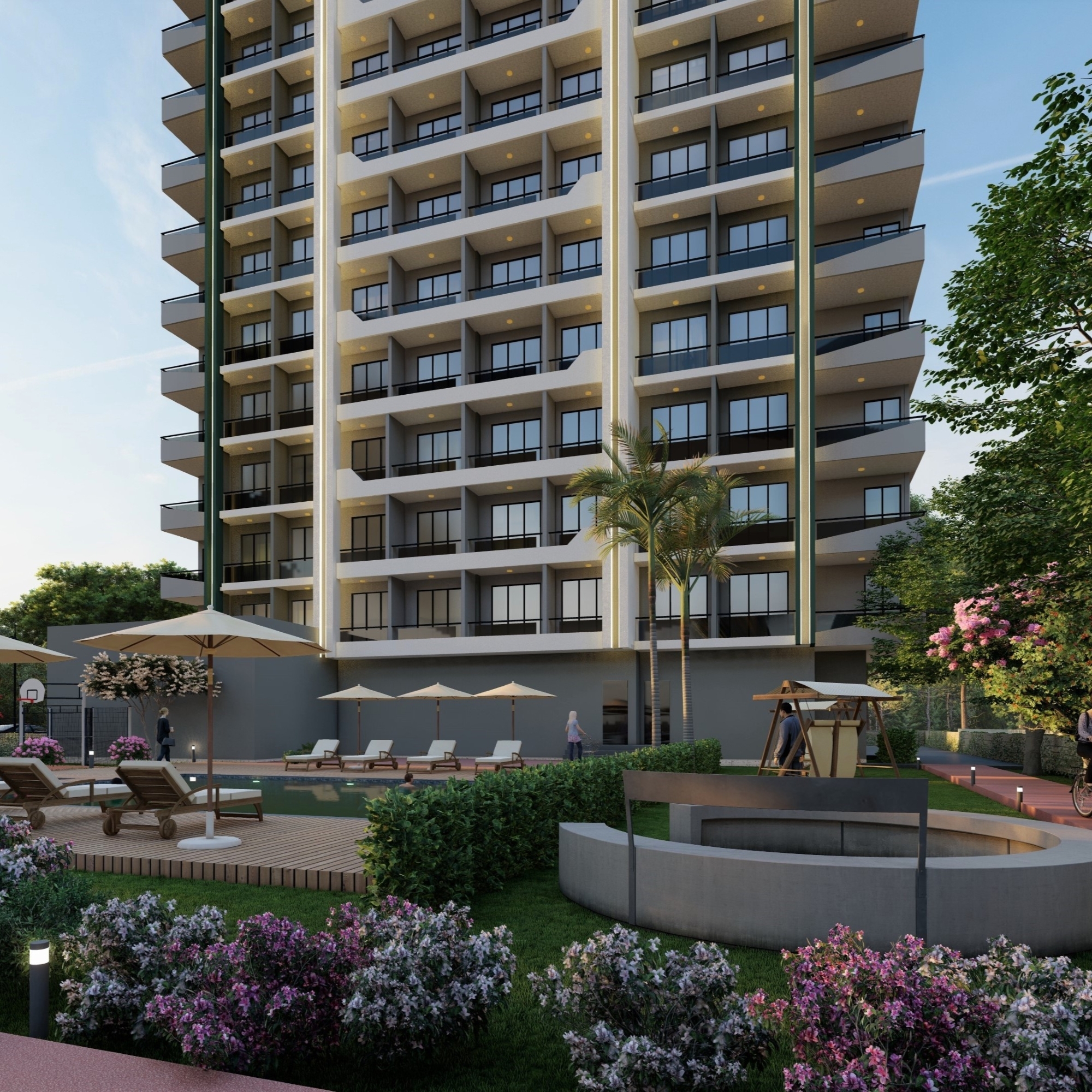 Luxury 1+1 Apartment with Sea and Mountain Views in Tece, Mersin