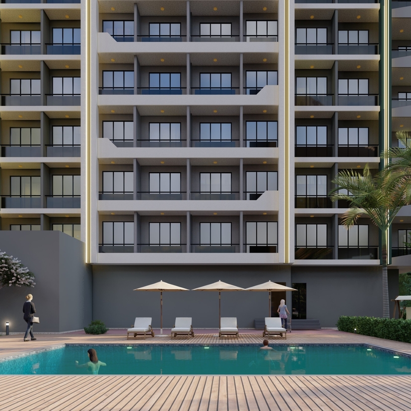 Luxury 1+1 Apartment with Sea and Mountain Views in Tece, Mersin