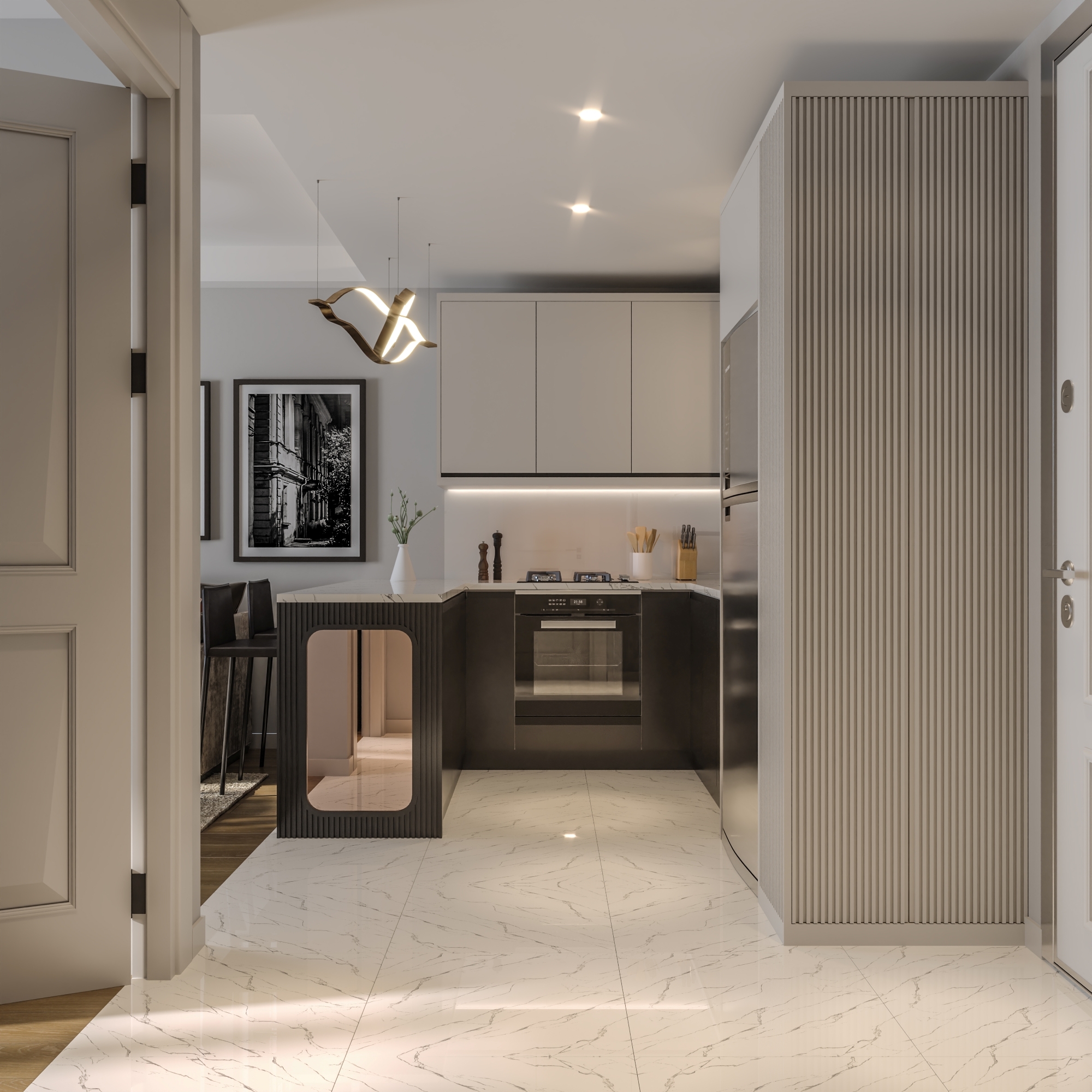 Luxury 1+1 Apartment with Sea and Mountain Views in Tece, Mersin