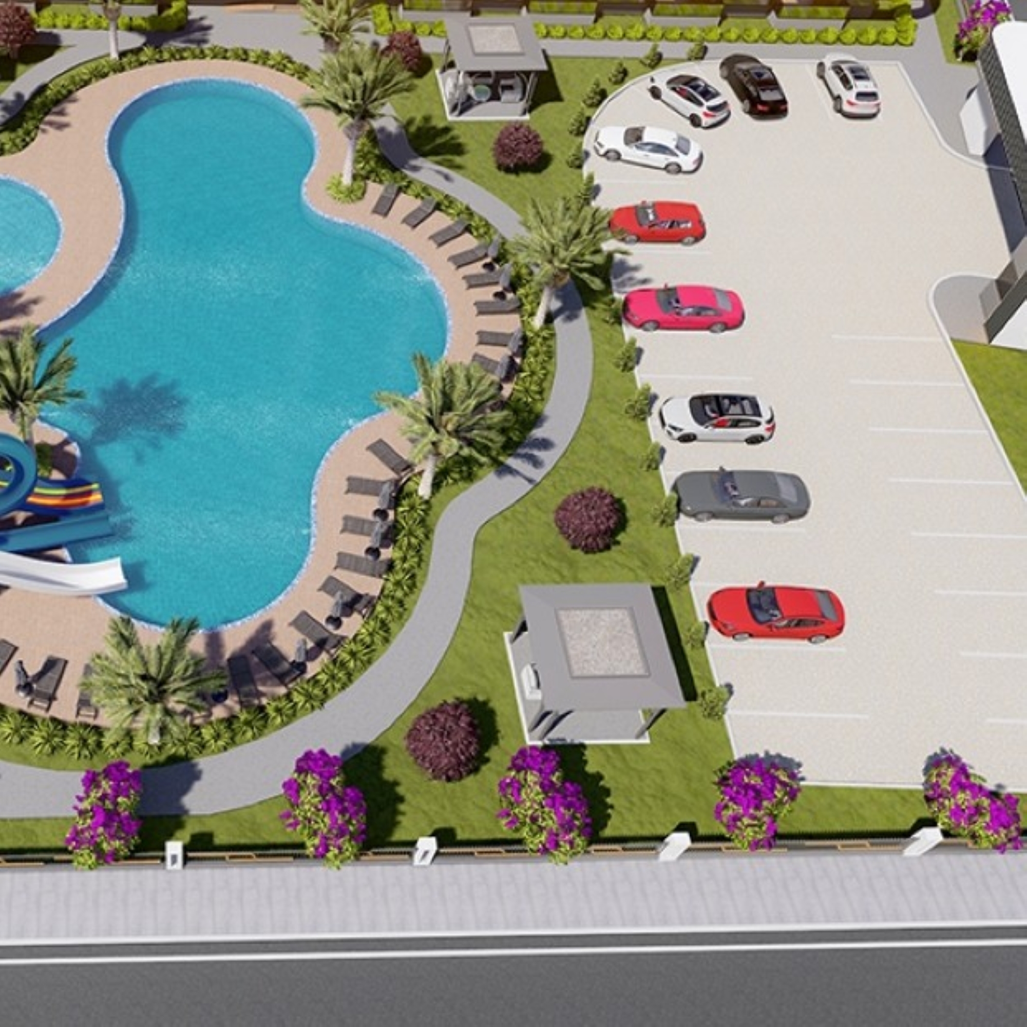 Luxuriöse 1+1 Wohnung mit Meerblick und Bergblick, MERSIN - Tomuk