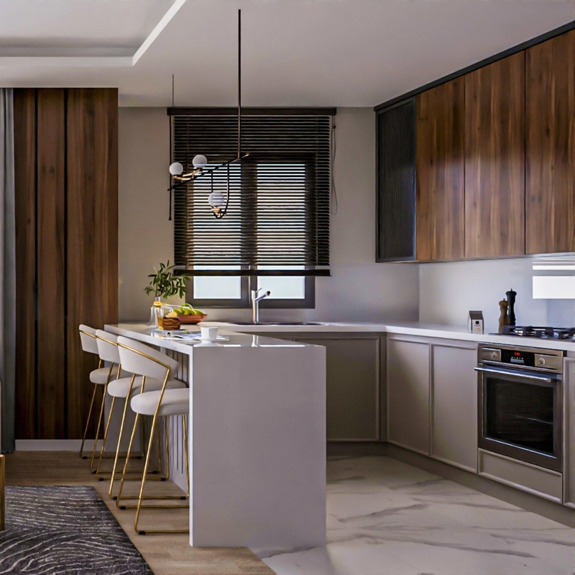 Luxuriöse 1+1 Wohnung mit Meerblick und Bergblick, MERSIN - Tomuk