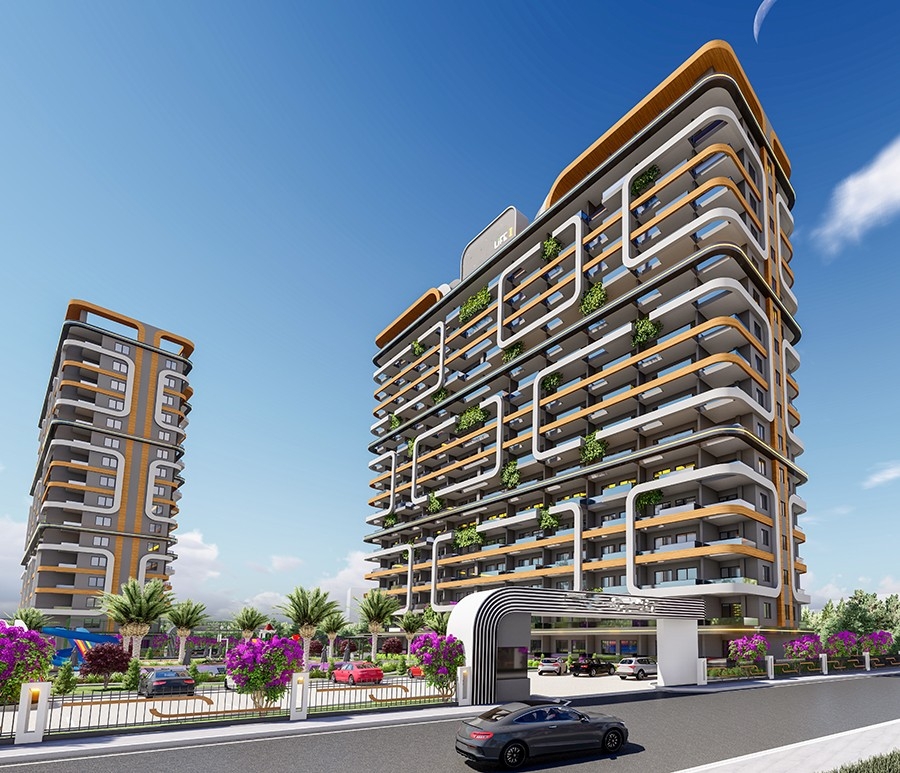 Luxury 1+1 Apartment with Sea and Mountain Views, Mersin-Tomuk