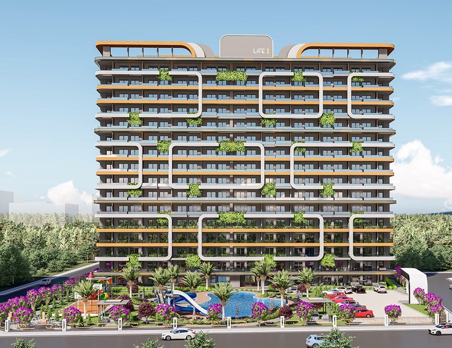 Luxury 1+1 Apartment with Sea and Mountain Views, Mersin-Tomuk