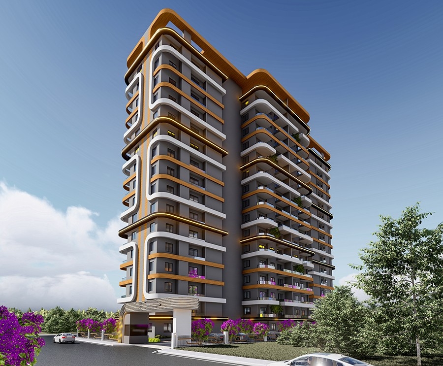 Luxury 1+1 Apartment with Sea and Mountain Views, Mersin-Tomuk
