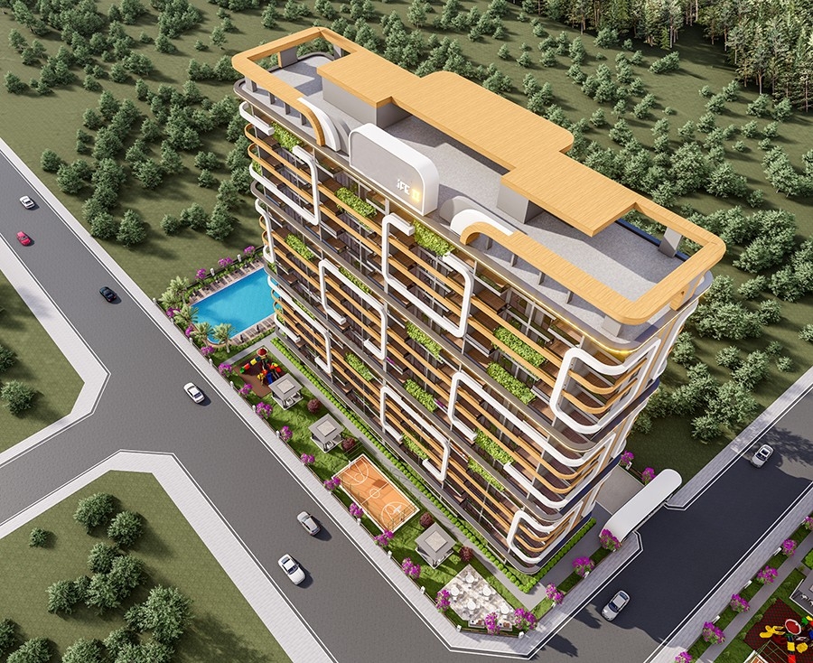 Luxury 1+1 Apartment with Sea and Mountain Views, Mersin-Tomuk