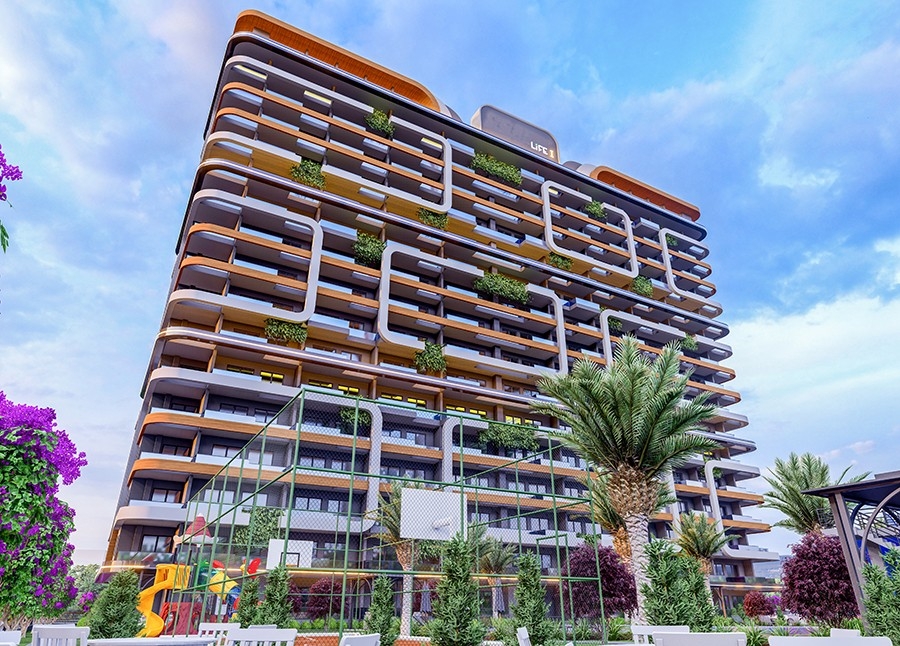Luxury 1+1 Apartment with Sea and Mountain Views, Mersin-Tomuk