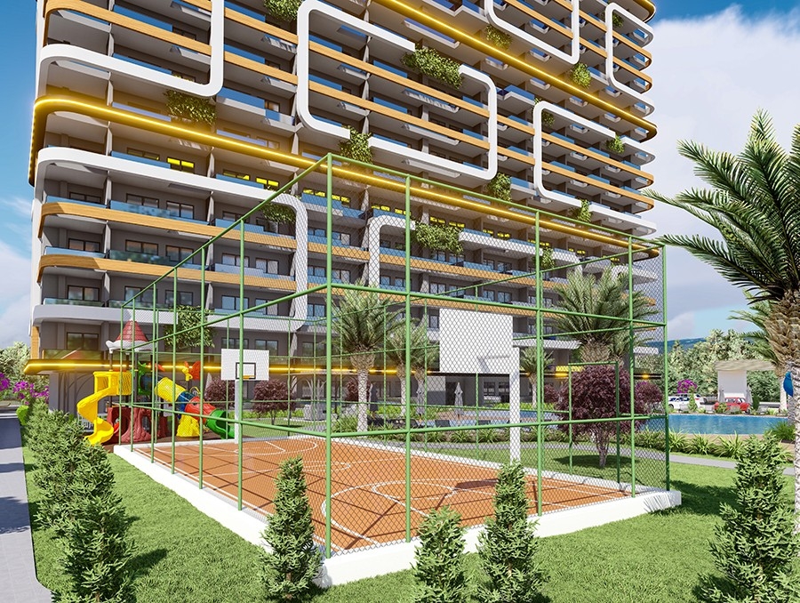 Luxury 1+1 Apartment with Sea and Mountain Views, Mersin-Tomuk
