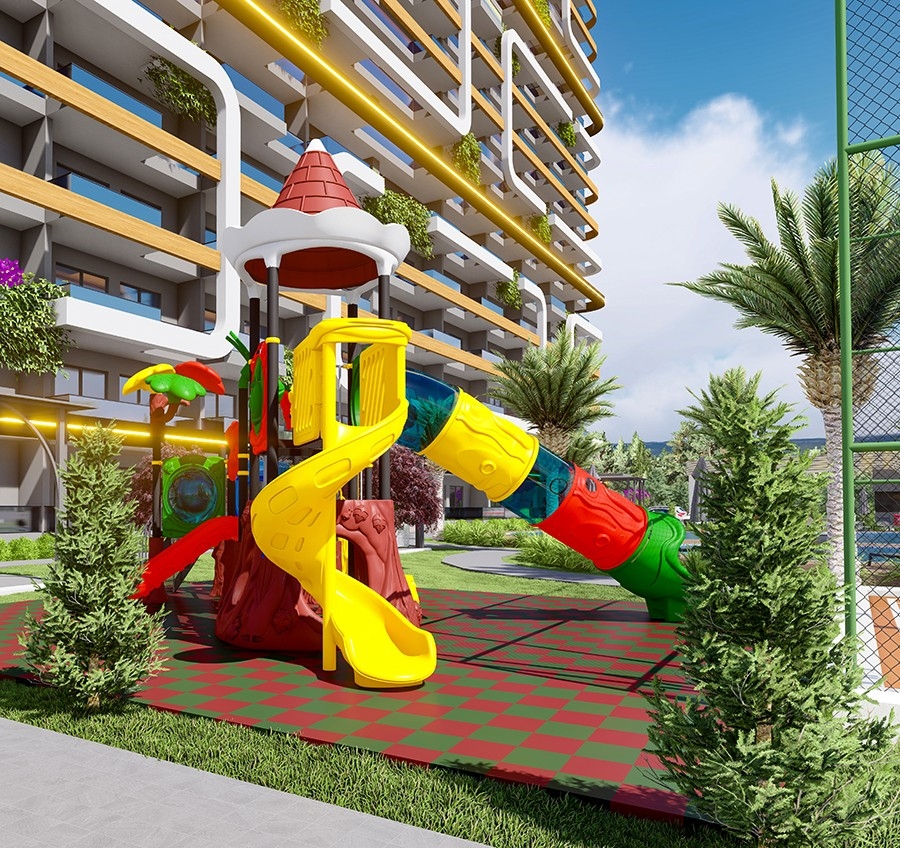 Luxury 1+1 Apartment with Sea and Mountain Views, Mersin-Tomuk