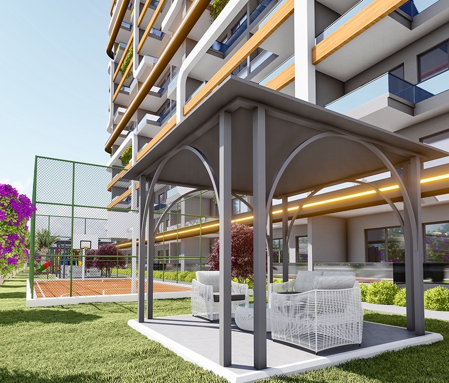 Luxury 1+1 Apartment with Sea and Mountain Views, Mersin-Tomuk