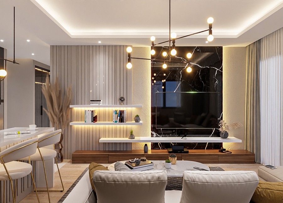 Luxury 1+1 Apartment with Sea and Mountain Views, Mersin-Tomuk