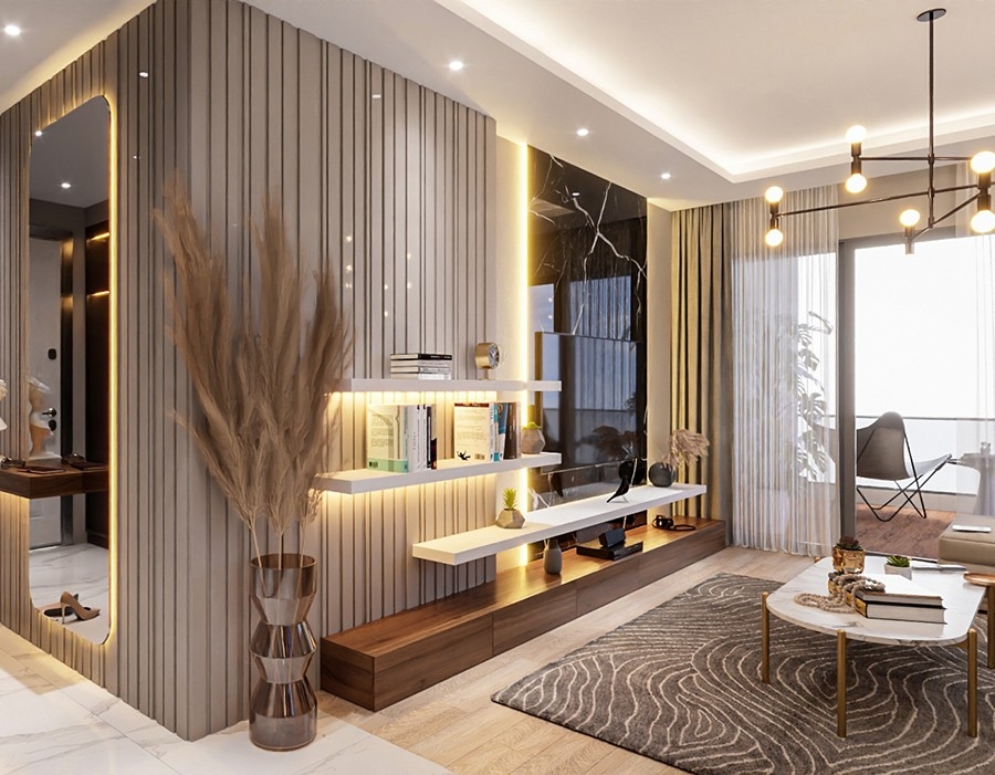 Luxury 1+1 Apartment with Sea and Mountain Views, Mersin-Tomuk