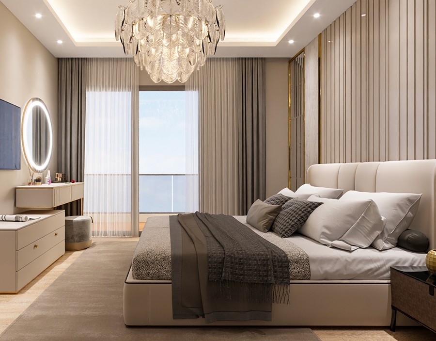 Luxury 1+1 Apartment with Sea and Mountain Views, Mersin-Tomuk