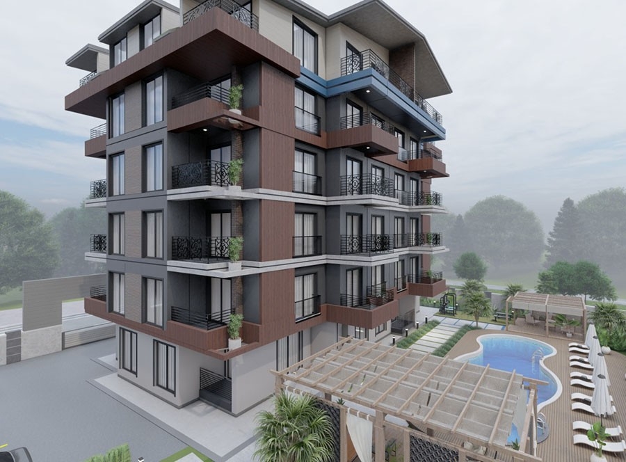 Luksus 1+1 Lejlighed med Bjergudsigt, Alanya - Gazipasa