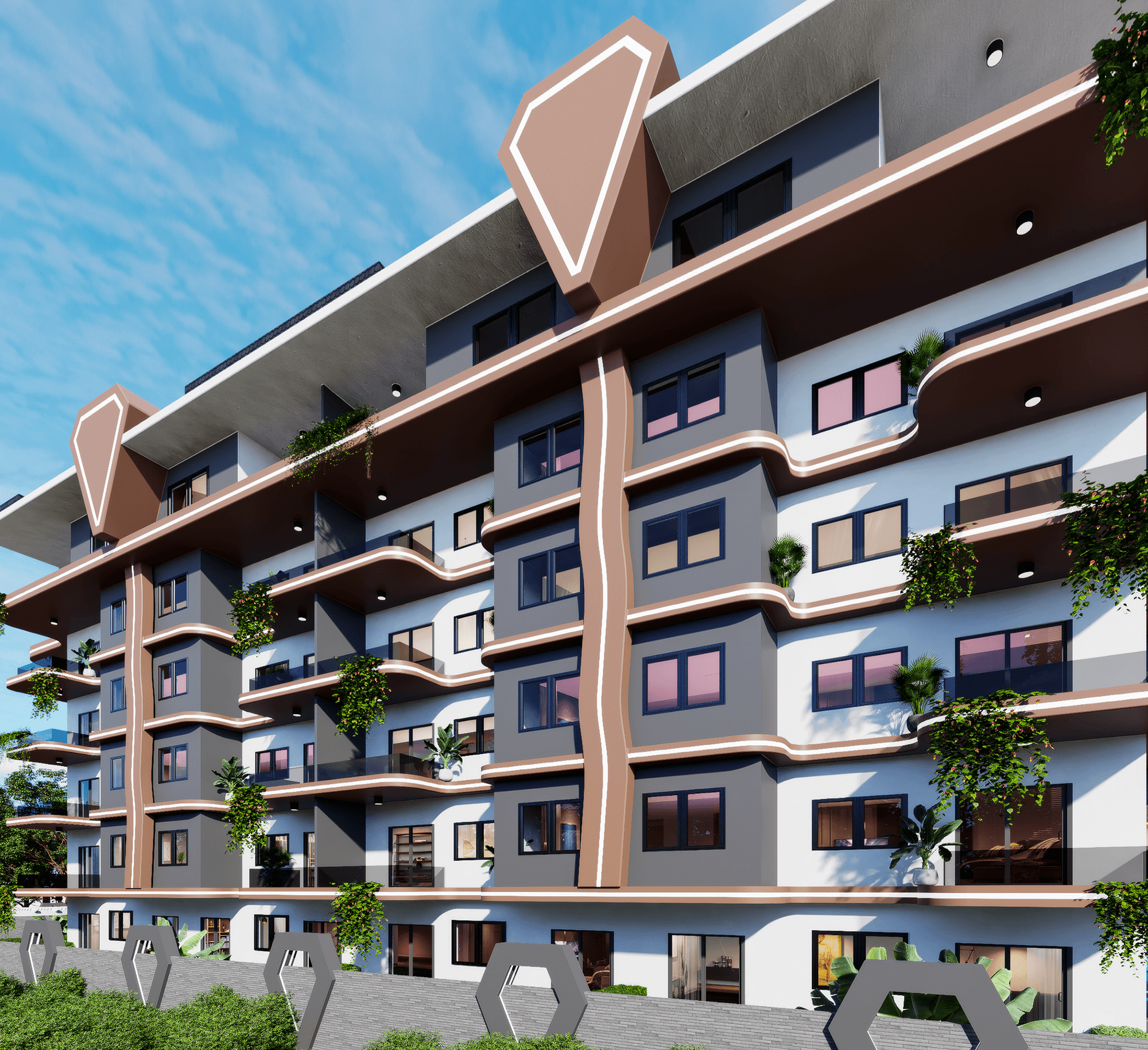 Luxuriöses 1+1 Apartment mit Bergblick, Alanya - Gazipasa