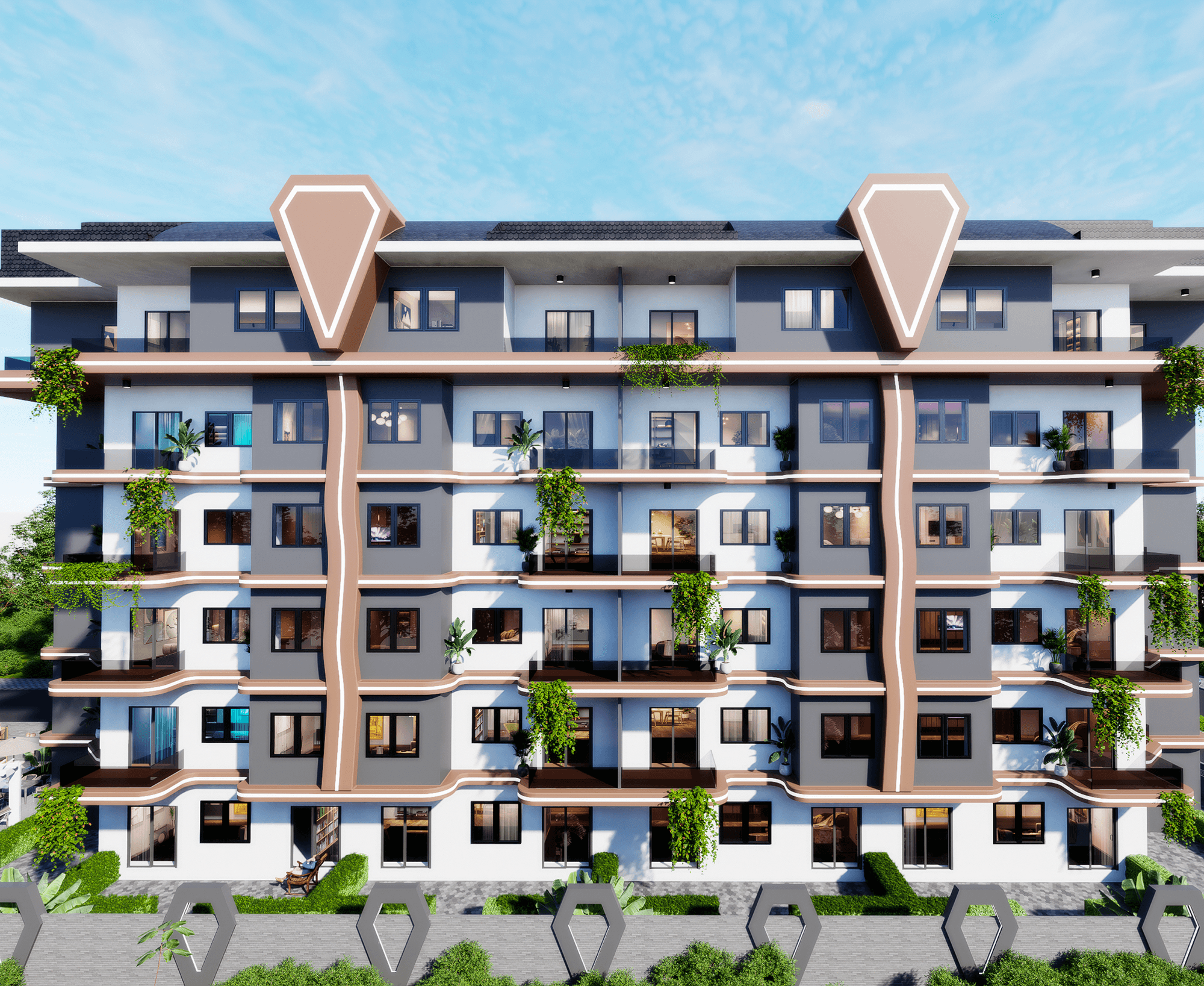 Luxuriöses 1+1 Apartment mit Bergblick, Alanya - Gazipasa