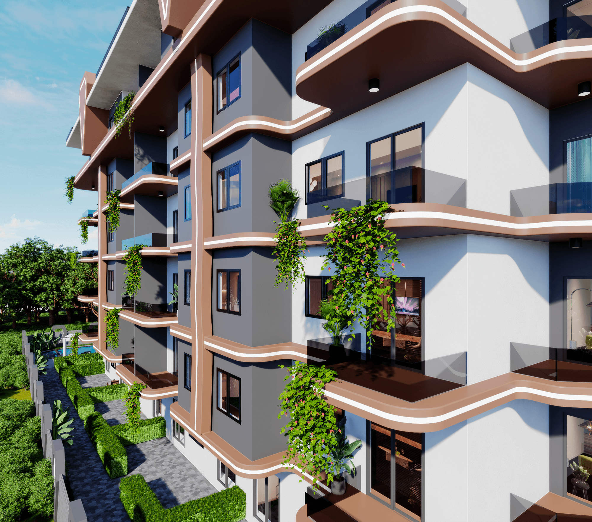 Luxuriöses 1+1 Apartment mit Bergblick, Alanya - Gazipasa