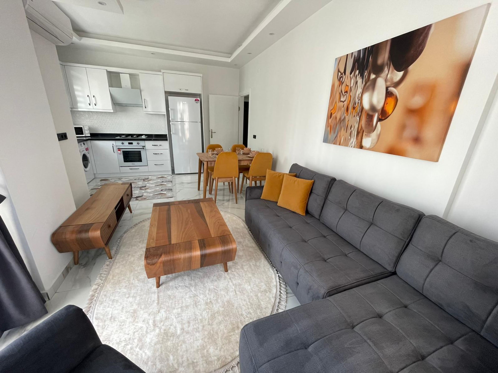 Solrig 1+1 Lejlighed med Bjergudsigt, Mahmutlar