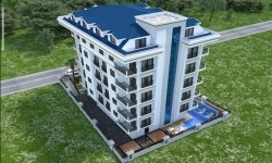Bergblick 2+1 Wohnung mit Pool und Fitness in Alanya - Mahmutlar