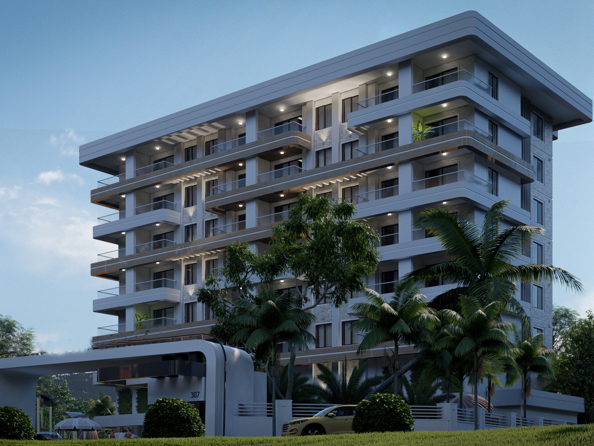 Luxury 1+1 Apartment with Sea and Mountain Views in Alanya - Avsallar