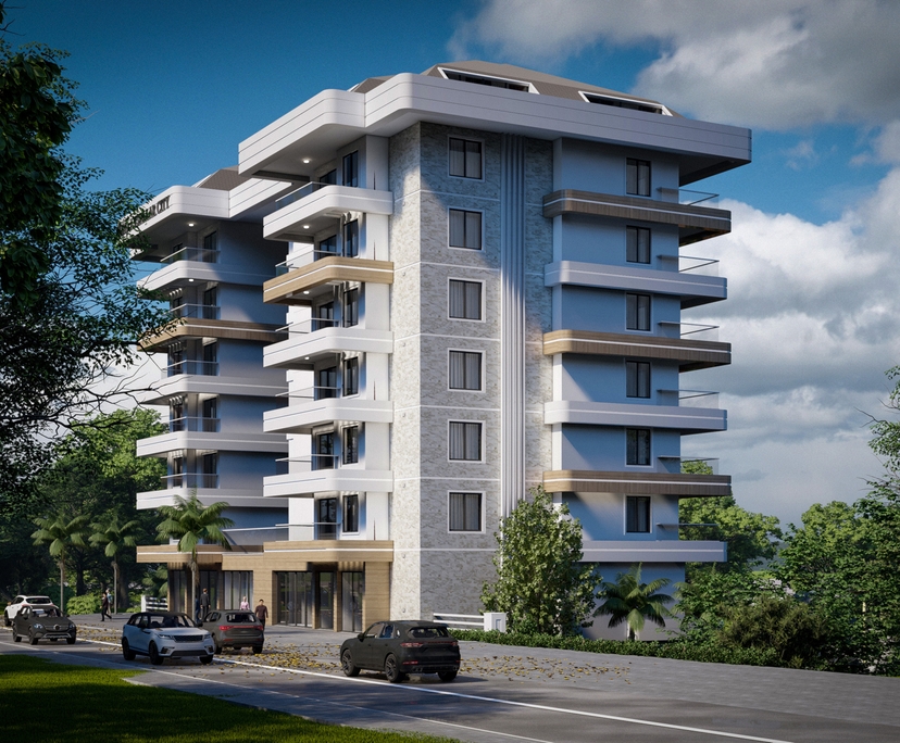 Luxury 1+1 Apartment with Sea and Mountain Views in Alanya - Avsallar