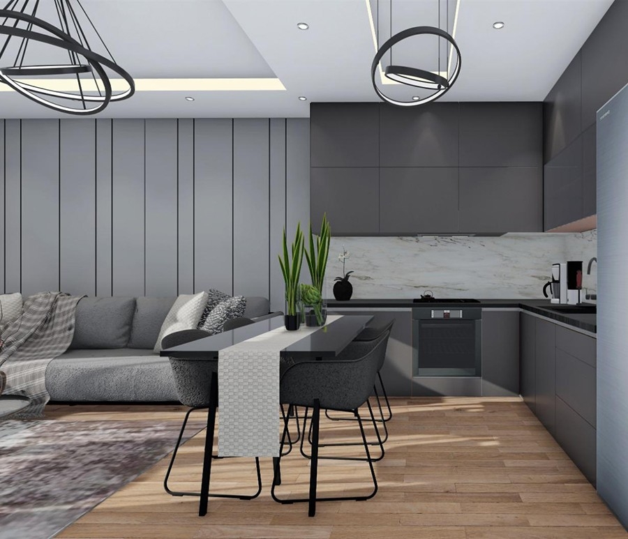 Luxury 1+1 Apartment with Sea and Mountain Views, Mersin - Tomuk