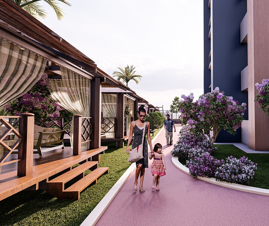 Luxury 2+1 Apartment with Sea and Mountain Views in Mersin-Tomuk