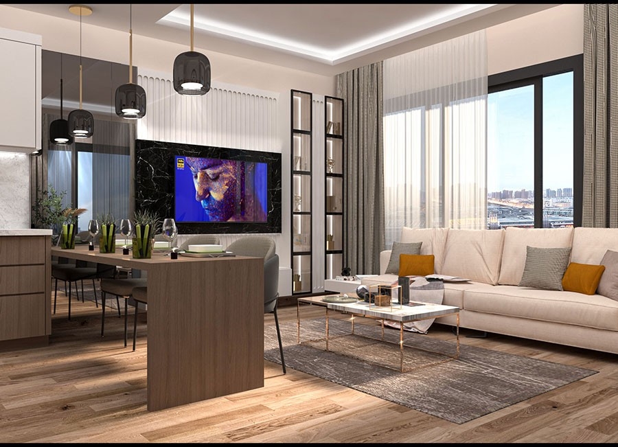 Luxury 2+1 Apartment with Sea and Mountain Views in Mersin-Tomuk