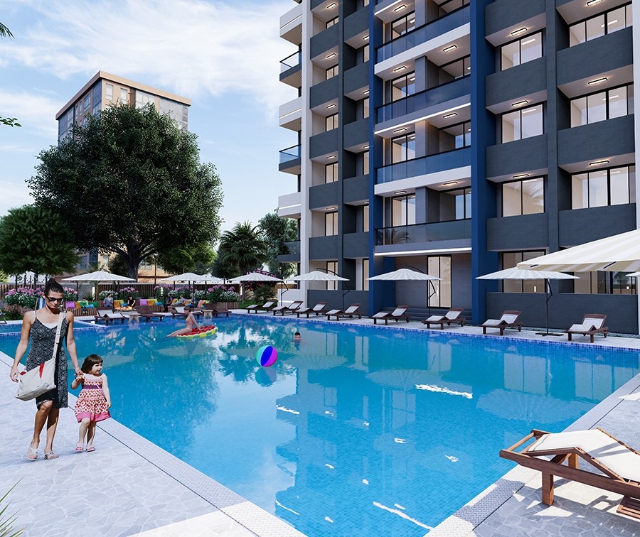 Luxury 1+1 Apartment with Sea and Mountain Views in Mersin