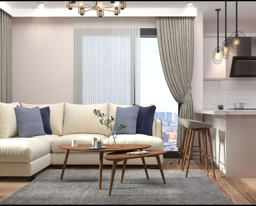 Luxuriöses 1+1 Apartment mit Meerblick und Bergblick, Mersin-Arpacbahsis