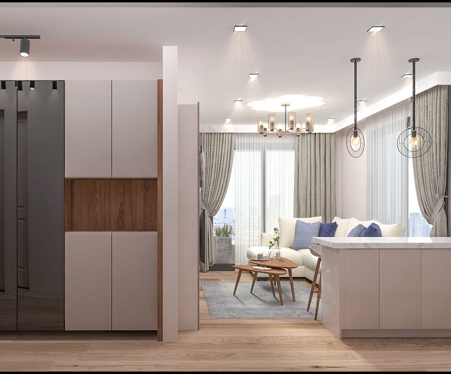 Luxuriöses 1+1 Apartment mit Meerblick und Bergblick, Mersin-Arpacbahsis