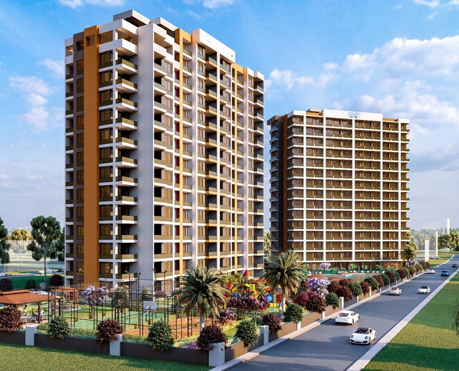 Luxuriöses 1+1 Apartment mit Meerblick und Bergblick in Mersin-Tece