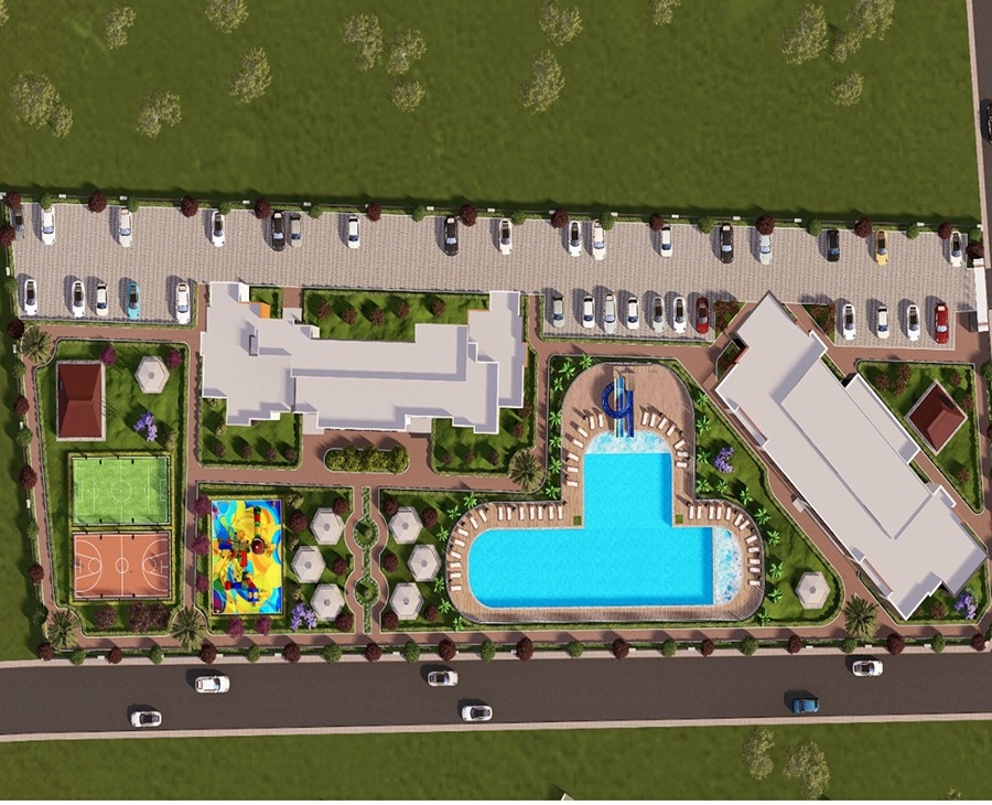 Luxuriöses 1+1 Apartment mit Meerblick und Bergblick in Mersin-Tece