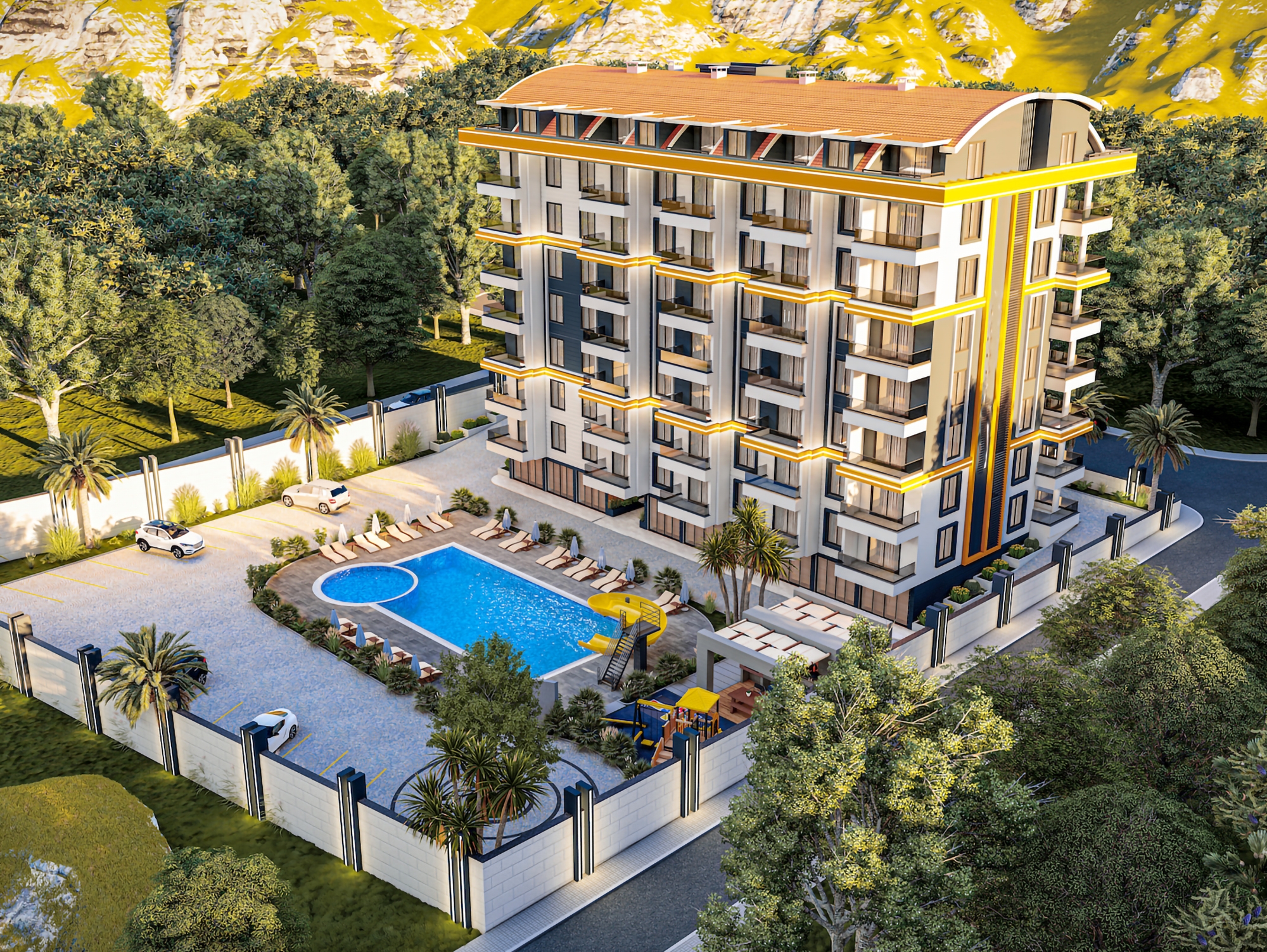 Luxury 1+1 with Castle and Mountain View, Alanya - Gazipasa