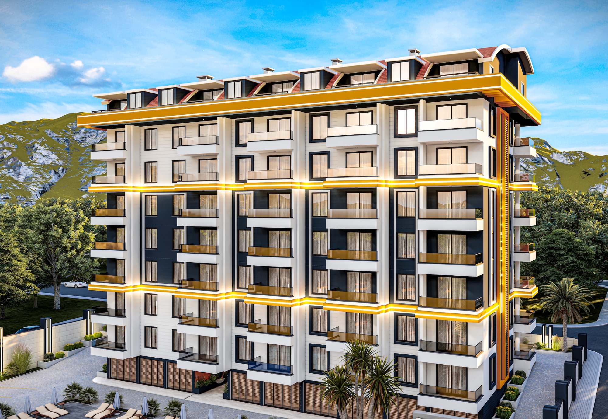 Luxury 1+1 with Castle and Mountain View, Alanya - Gazipasa