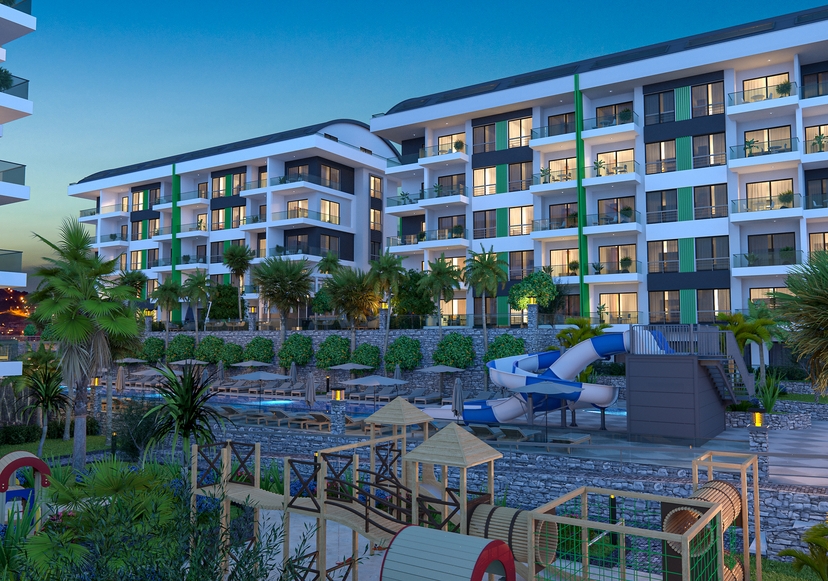 Luksus 1+1 Lejlighed med Fantastisk Udsigt i Kargicak, Alanya