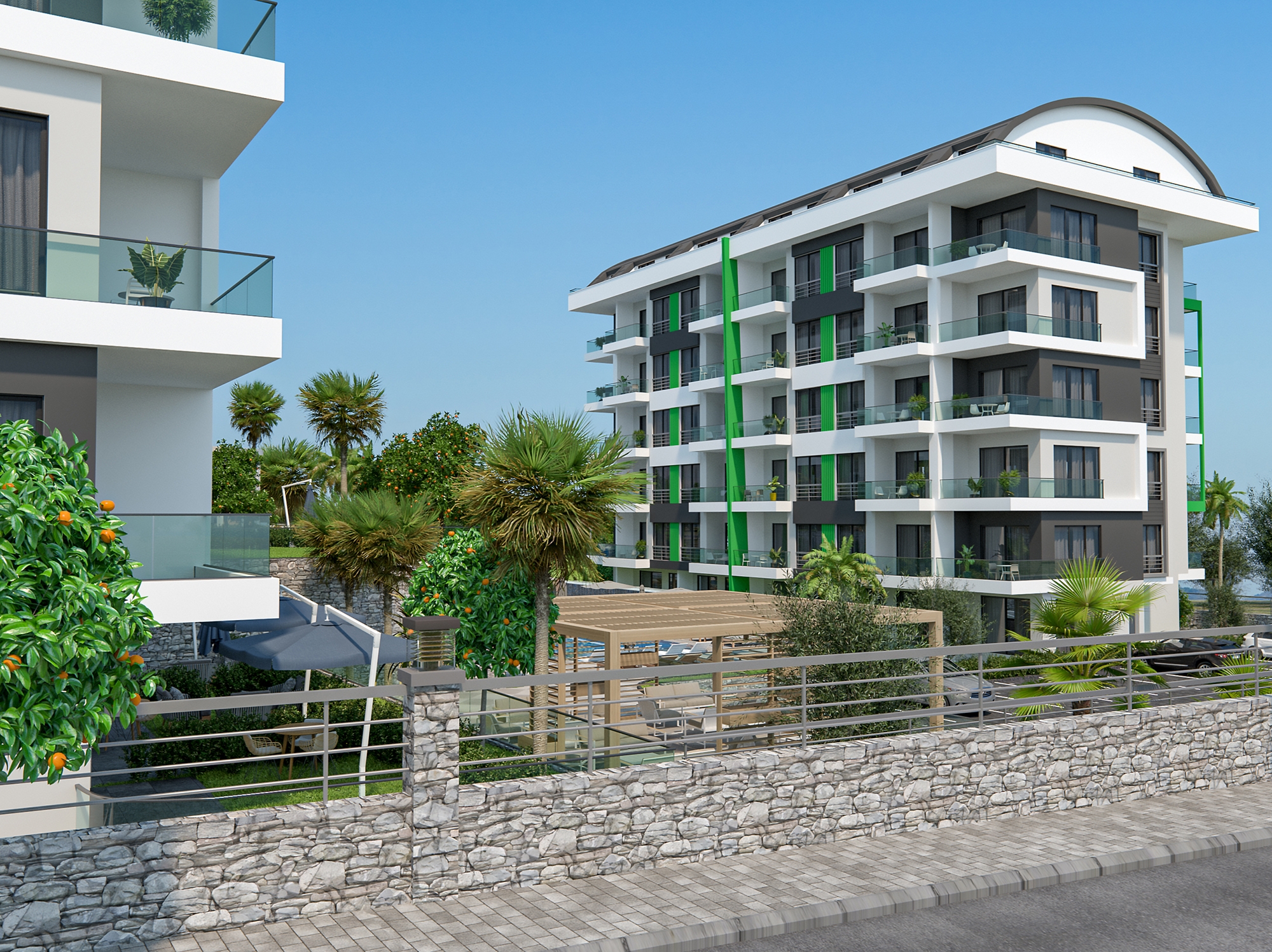Luksus 1+1 Lejlighed med Fantastisk Udsigt i Kargicak, Alanya
