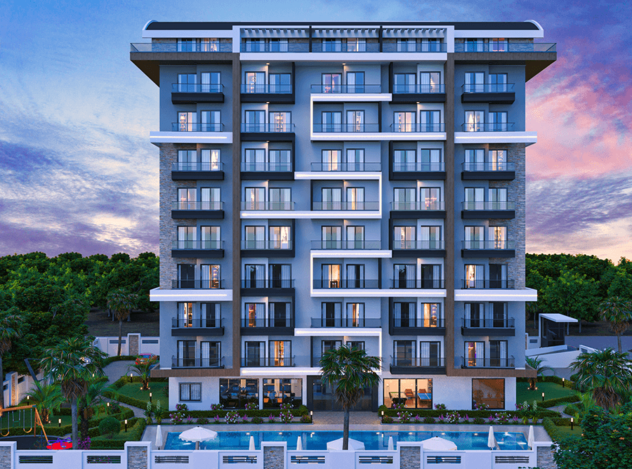 Sea view apartments in a promising area of Payallar