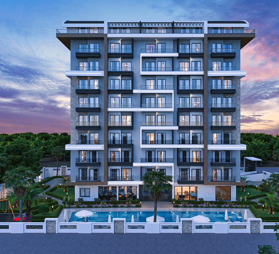 Sea view apartments in a promising area of Payallar