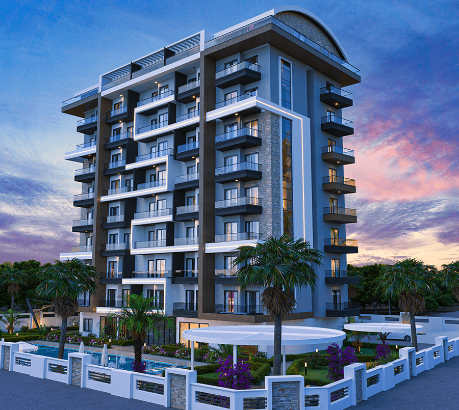 Sea view apartments in a promising area of Payallar