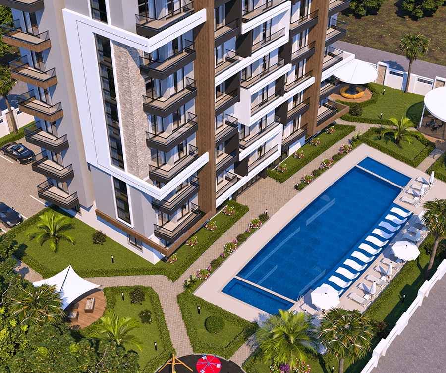 Sea view apartments in a promising area of Payallar