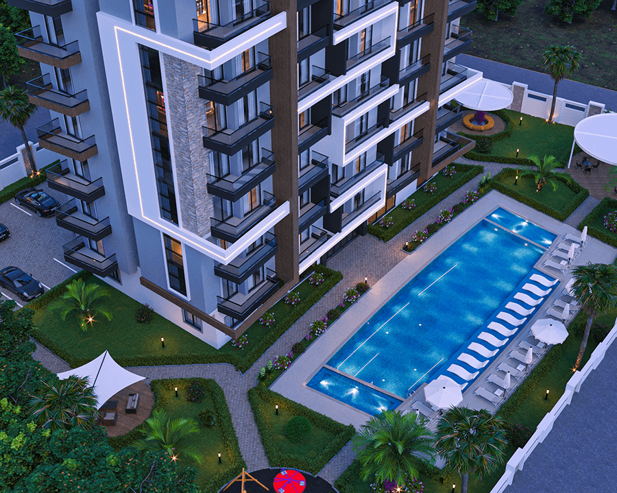 Sea view apartments in a promising area of Payallar