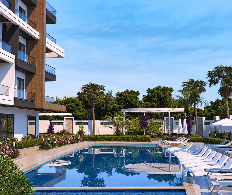 Sea view apartments in a promising area of Payallar