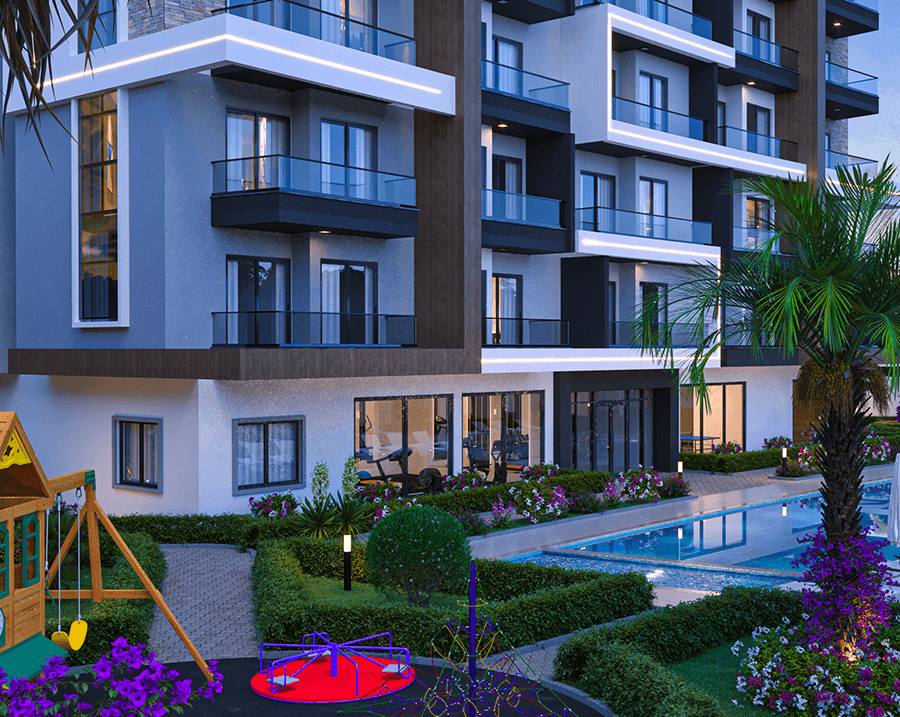 Sea view apartments in a promising area of Payallar