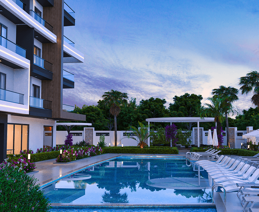 Sea view apartments in a promising area of Payallar