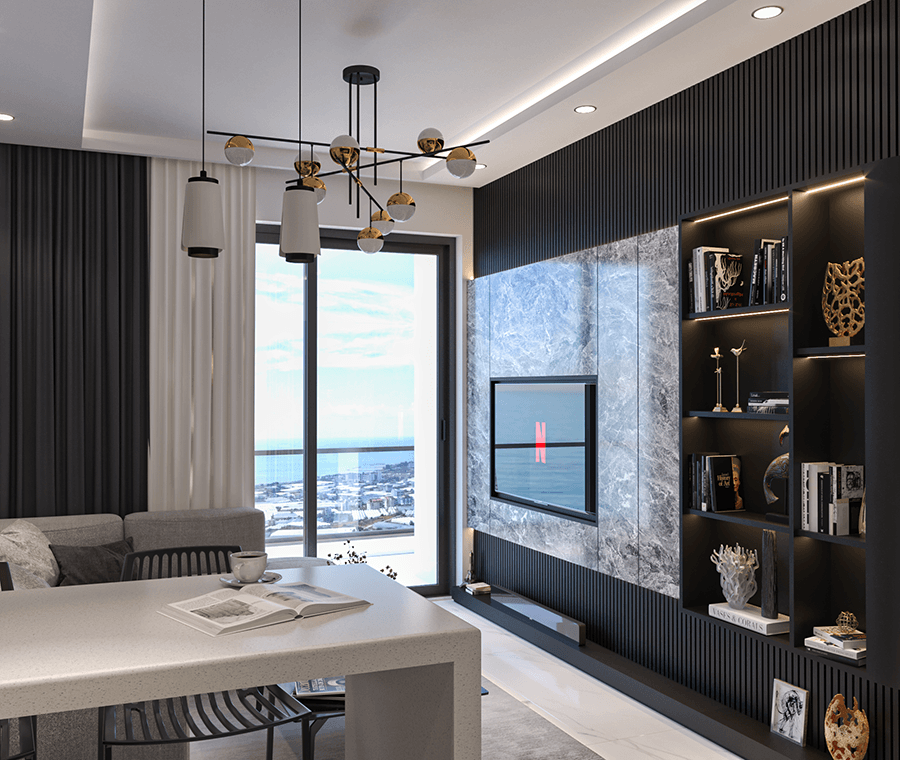 Sea view apartments in a promising area of Payallar